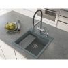 Кухонная мойка Grandex Aqua 500402 51х51 цвет серый поверхность матовая