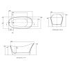 Ванна акриловая Kerasan WALDORF 743201 170х80 отдельностоящая овальная