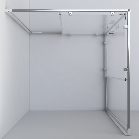 Душевой уголок Vincea Garda VSS-1G8090CLGM 90х80 стекло прозрачное профиль вороненая сталь без поддона