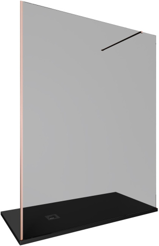Душевая перегородка Allen Brau Infinity 3.21036.60.T 160х200 стекло тонированное профиль медь брашированная - фото 2