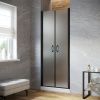 Душевая дверь Vegas-Glass E2P LUX E2P LUX 75 02М 10 75х200 стекло матовое профиль черный