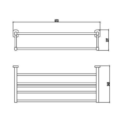 Полка в ванную комнату Savol S-009944 - фото 3