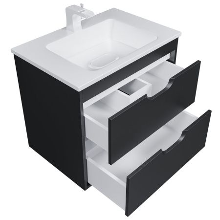 Тумба под раковину Uperwood Modul 2930205151 60х40 подвесная цвет черный