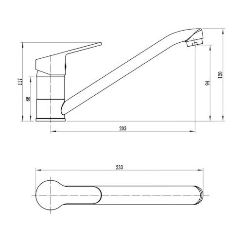 Смеситель для кухни Voda TD05 на мойку хром - фото 3