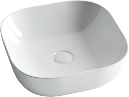 Раковина из сантехнического фарфора Ceramica Nova ELEMENT CN6010 40х40 накладная цвет белый без отверстий под смеситель
