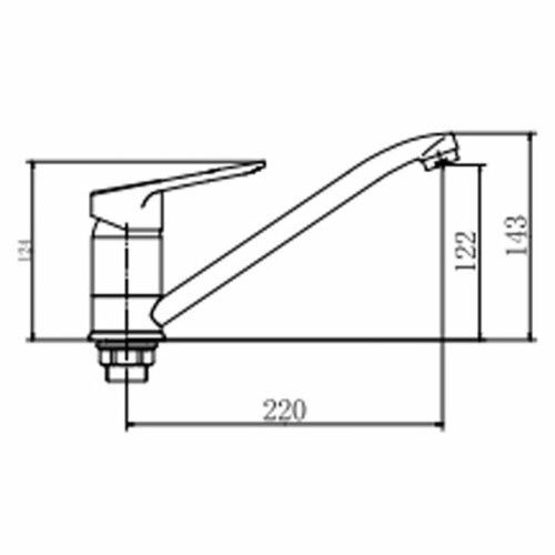 Смеситель для кухни Fashun A4907 на мойку хром - фото 3