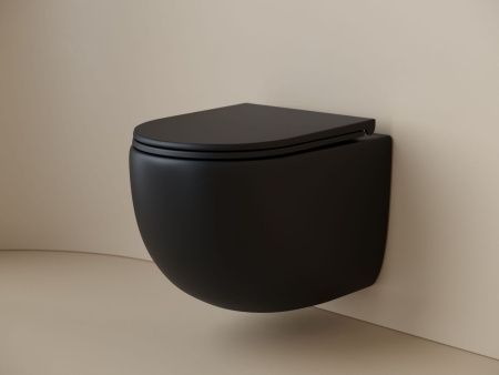 Унитаз подвесной Ceramica Nova UP CN4007MB черный с сиденьем микролифт безободковый душевой смыв