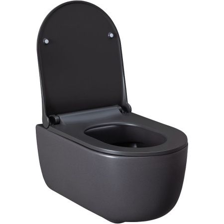 Чаша унитаза подвесная Allen Brau Priority 4.31002.AN цвет черный без сиденья безободковая каскадный смыв