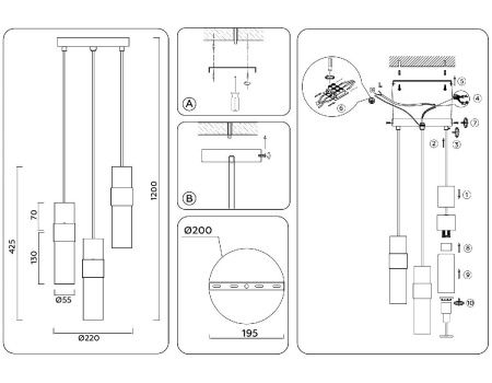 Светильник подвесной Ambrella Light Heigh Light (Хеигх Лигхт) LH55112