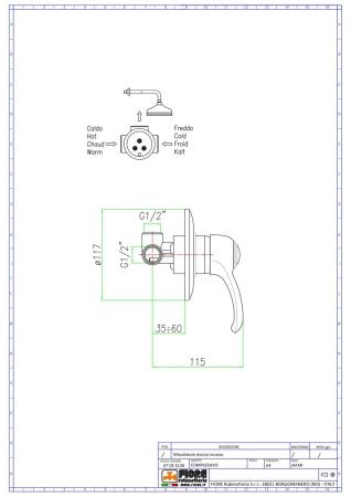 Смеситель Fiore Jafar 47CR5130 встраиваемый в стену хром