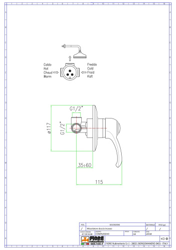 Смеситель Fiore Jafar 47CR5130 встраиваемый хром - фото 2