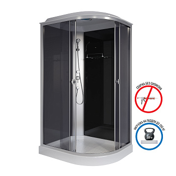 Душевая кабина Niagara Eco E120/80/13L/TN 120х80 асимметричная с крышей ориентация левая Душевая кабина Niagara Eco E120/80/13L/TN 120х80 асимметричная с крышей ориентация левая