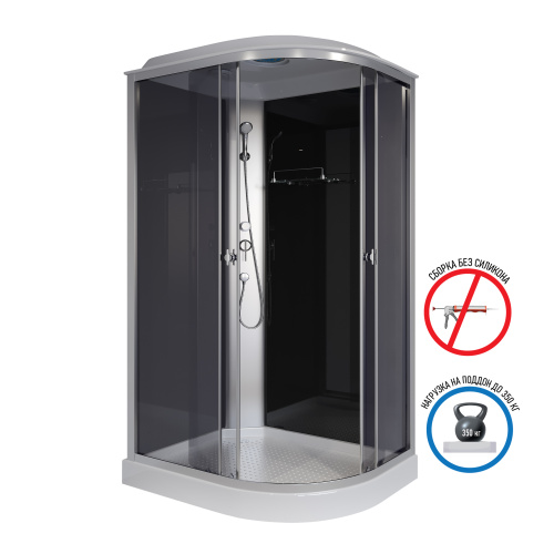 Душевая кабина Niagara Eco E120/80/13L/TN 120х80 асимметричная с крышей