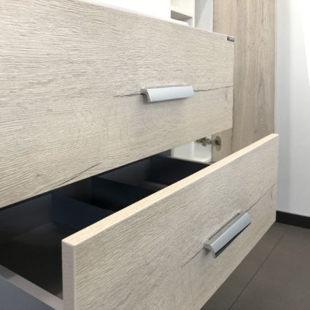 Тумба с раковиной Comforty Парма 00004143491CF 80х50 подвесная цвет серый