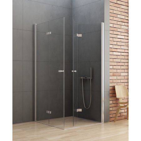 Душевой уголок New Trendy NEW SOLEO Chrome D-0147A/D-0154A 100х70 стекло прозрачное профиль хром без поддона