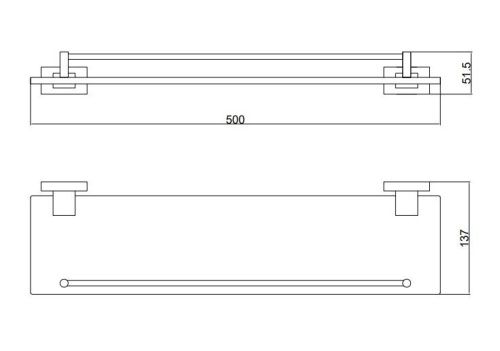 Полка в ванную комнату BELZ B90207 - фото 2