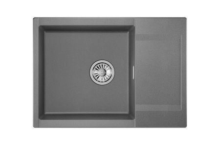 Кухонная мойка Granula 7003, ГРАФИТ 70х50 цвет серый поверхность матовая