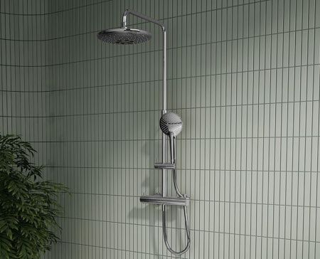 Душевая стойка Vitra Aquaheat A47205EXP настенная цвет хром с термостатом
