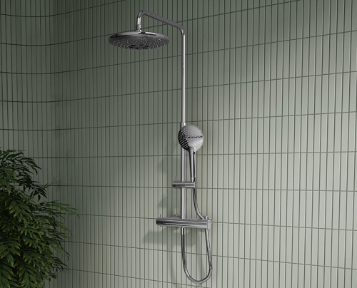 Душевая стойка Vitra Aquaheat A47205EXP настенная цвет хром - фото 2