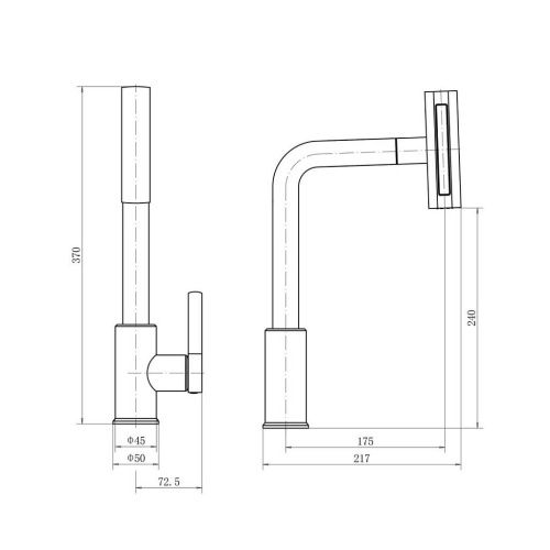 Смеситель для кухни Shevanik S263T на мойку оружейная сталь - фото 3