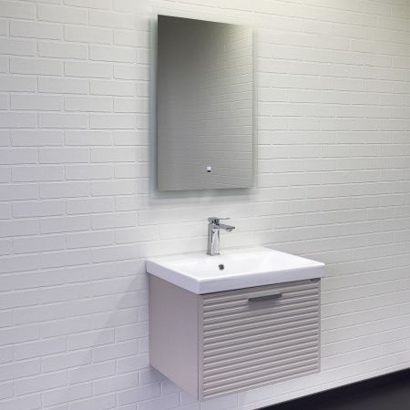 Тумба с раковиной Comforty Касабланка 00-00019249CF 60х50 подвесная цвет серый