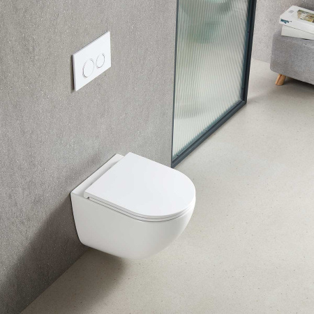 Унитаз подвесной Vincea Bien VT1-51T белый с сиденьем микролифт безободковый смыв торнадо