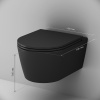 Унитаз подвесной Am.Pm Func C8F1700MBSC черный матовый с сиденьем микролифт безободковый каскадный смыв
