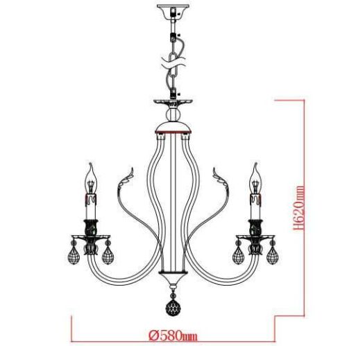 Люстра подвесная Rivoli Melanie (Мелание) Б0047907 - фото 2