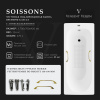 Ванна чугунная Vinsent Veron Soissons VCN1707042H/VH0012GD-AS 170х70 пристенная прямоугольная с ножками с ручками