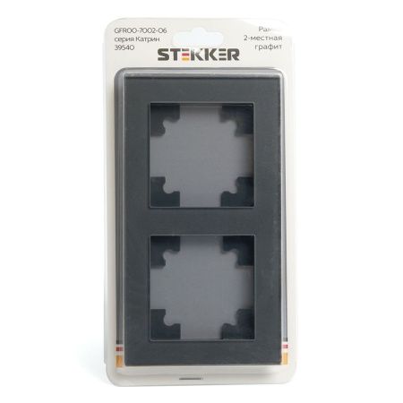 Рамка двухместная горизонтальная Stekker Катрин 39540