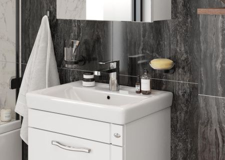 Тумба под раковину Onika Ирис 105018 50х40 подвесная цвет белый