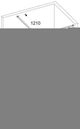 Душевая перегородка Cerutti SPA STRIP T120 120х190 стекло рифленое профиль черный