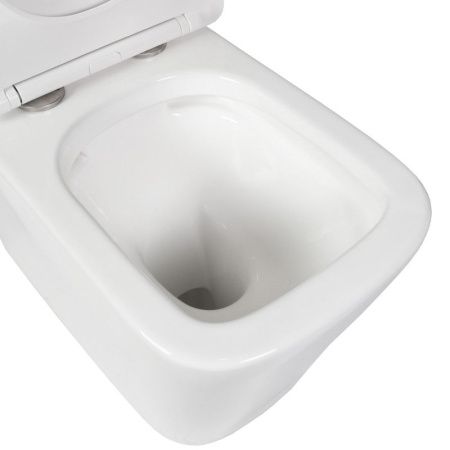 Унитаз напольный с бачком Bond Cube F04-00 белый с сиденьем безободковый душевой смыв