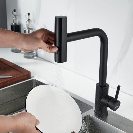 Смеситель для кухни Raffine F203H на мойку черный