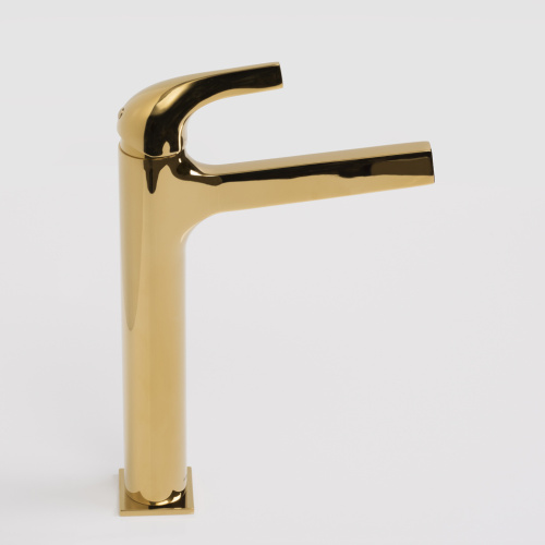 Смеситель WasserKRAFT Sauer 7100 7103H на раковину золото - фото 5