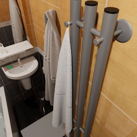 Полотенцесушитель Маргроид Inaro3v Inaro3v-12012-1049-7024R 15х120 электрический графитовый серый