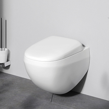 Чаша унитаза подвесная Am.Pm Sensation C301700WH цвет белый глянцевый без сиденья безободковая каскадный смыв