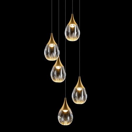 Светильник потолочный Delight Collection Stilla (Стилла) MD24001004-5A gold/clear