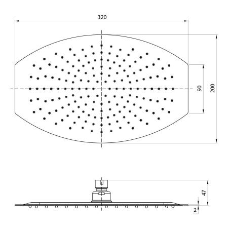 Верхний душ LeMark LM9485S хром