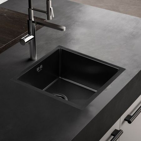 Кухонная мойка Melana ProfLine D4545HB графит 45х45 цвет серый поверхность матовая