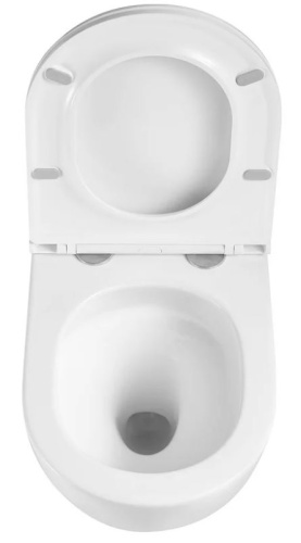 Унитаз подвесной Sintesi SIN-TS-ELL-153 белый матовый безободковый с сиденьем микролифт смыв торнадо - фото 4