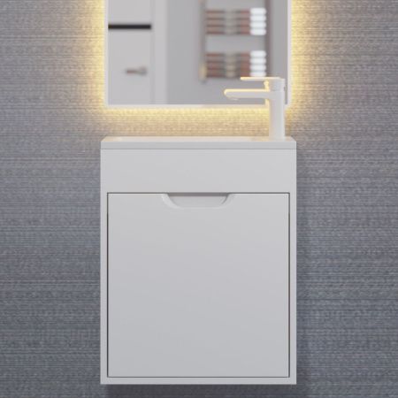 Тумба под раковину Uperwood Modul 2930205358 50х20 подвесная цвет белый