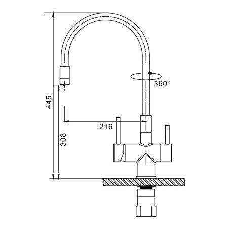 Смеситель для кухни Splenka S70 S70.64.06 на мойку черный