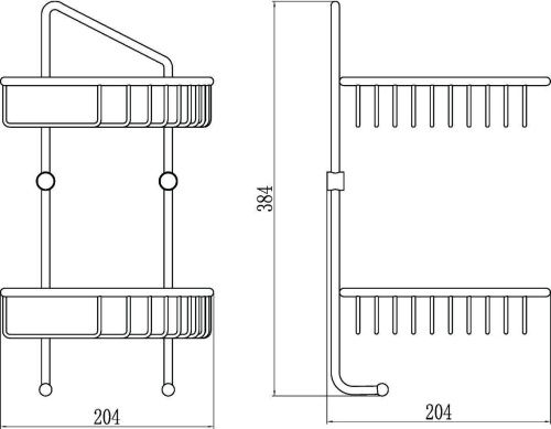 Полка в ванную комнату Savol S-002723C - фото 2