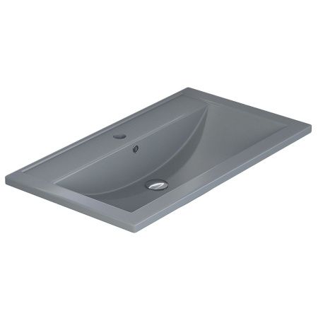 Раковина из искусственного камня Uperwood Foster Quartz 291030037 80х50 полувстраиваемая цвет серый