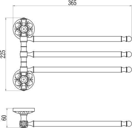 Полотенцедержатель Savol S-005803A