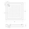 Душевой поддон акриловый Cezares TRAY-A-A-100-15-W0 100х100 белый с ножками