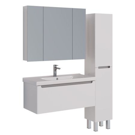 Тумба под раковину LeMark Buno mini LM05BM100T 100х40 подвесная цвет белый