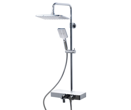 Душевая стойка WasserKRAFT A11301 настенная цвет белый/хром с термостатом