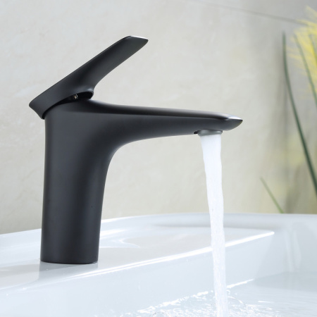 Смеситель Bond Cube B03-2188 на раковину черный матовый без термостата